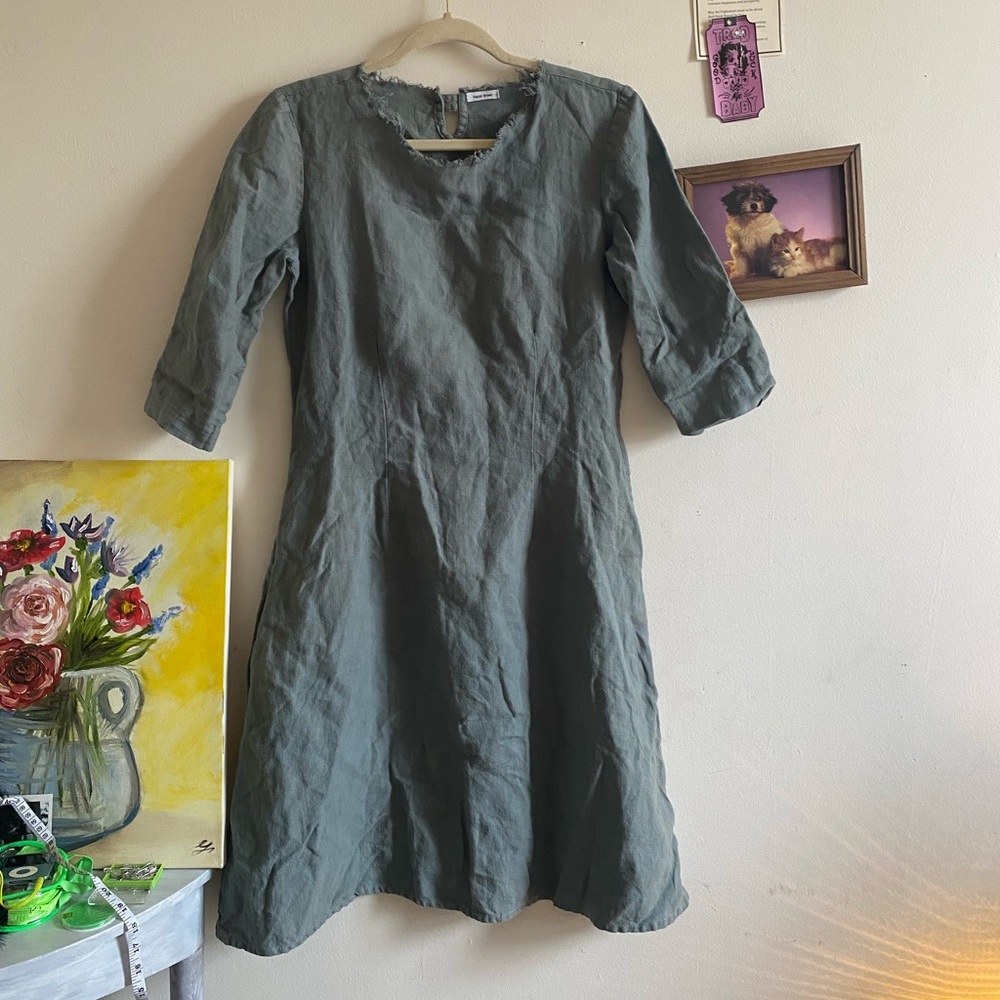 teal hazel brown dress